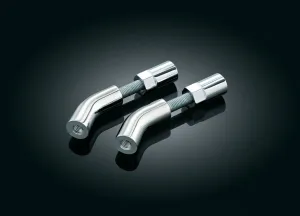 Kuryakyn 1444 Motorcycle Handlebar Accessory: Rear View Side Mirror Stem Extenders for Harley-Davidson Motorcycles with Stock Round Stems, Chrome, 1 Pair