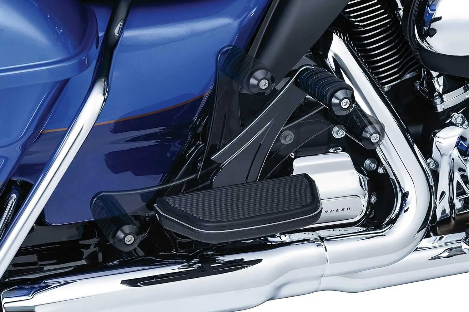Kuryakyn 7059 Motorcycle Footpegs: Adjustable Passenger Pegs for 2010-19 Harley-Davidson Motorcycles with Fixed Mounts, Gloss Black, 1 Pair