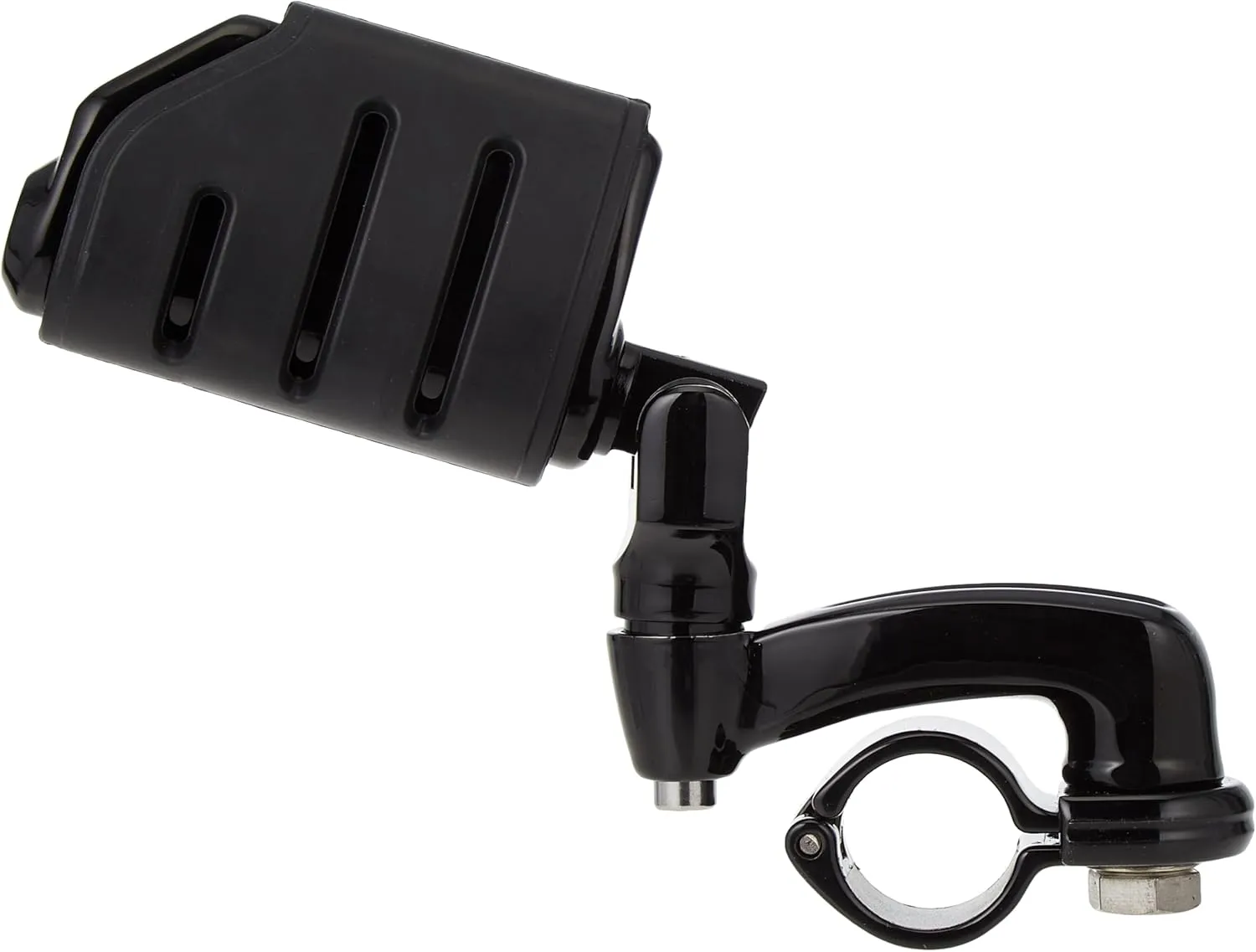 Kuryakyn 7599 Motorcycle Foot Controls: Longhorn Offset Trident Dually Highway Pegs with Magnum Quick Clamps for 1-1/4" Engine Guards/Tubing, Gloss Black, 1 Pair
