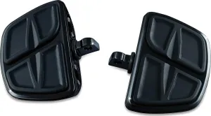Kuryakyn 7612 Motorcycle Accessory: Kinetic Mini Board Floorboards with Male Mount Adapters, Gloss Black, 1 Pair