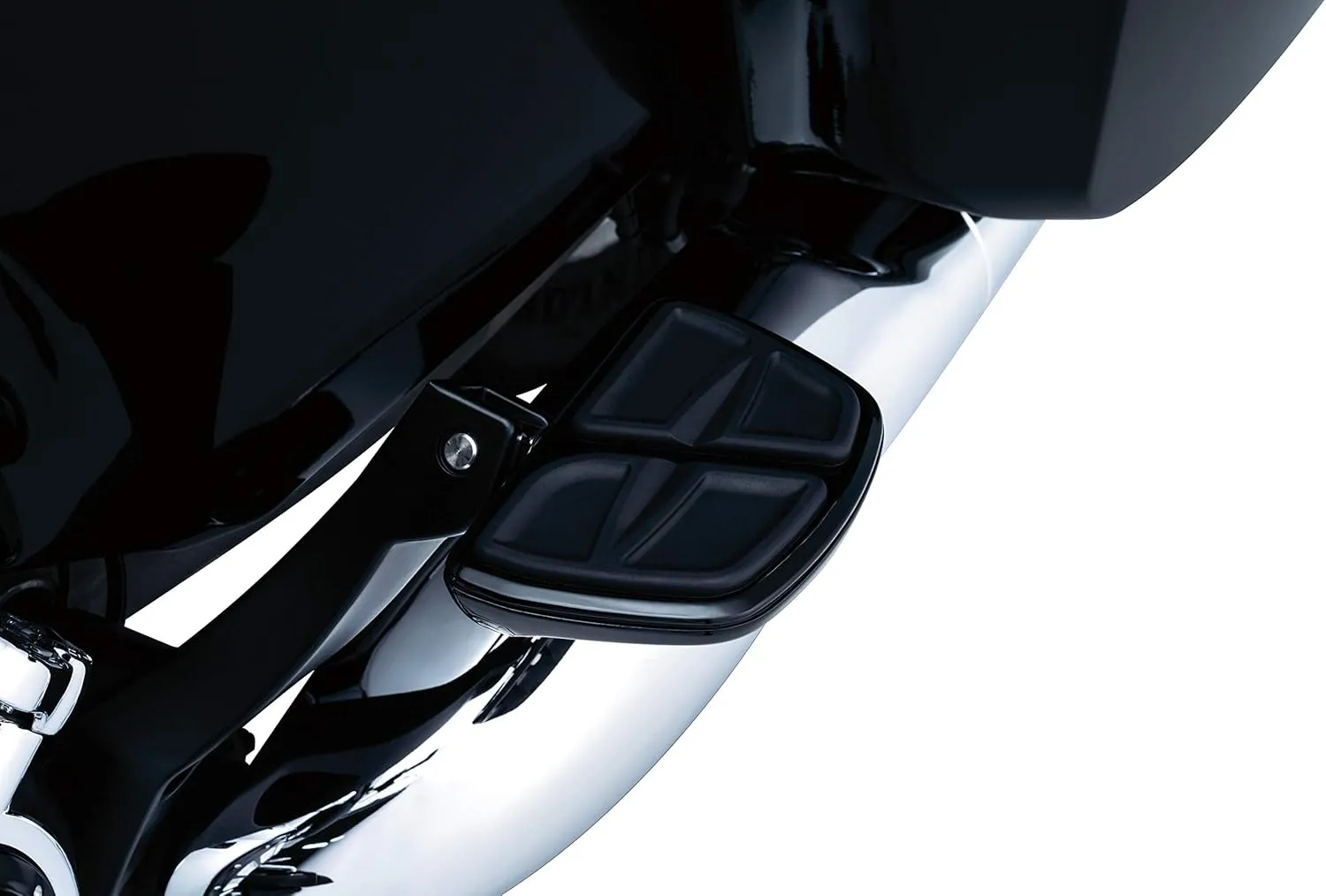 Kuryakyn 7612 Motorcycle Accessory: Kinetic Mini Board Floorboards with Male Mount Adapters, Gloss Black, 1 Pair