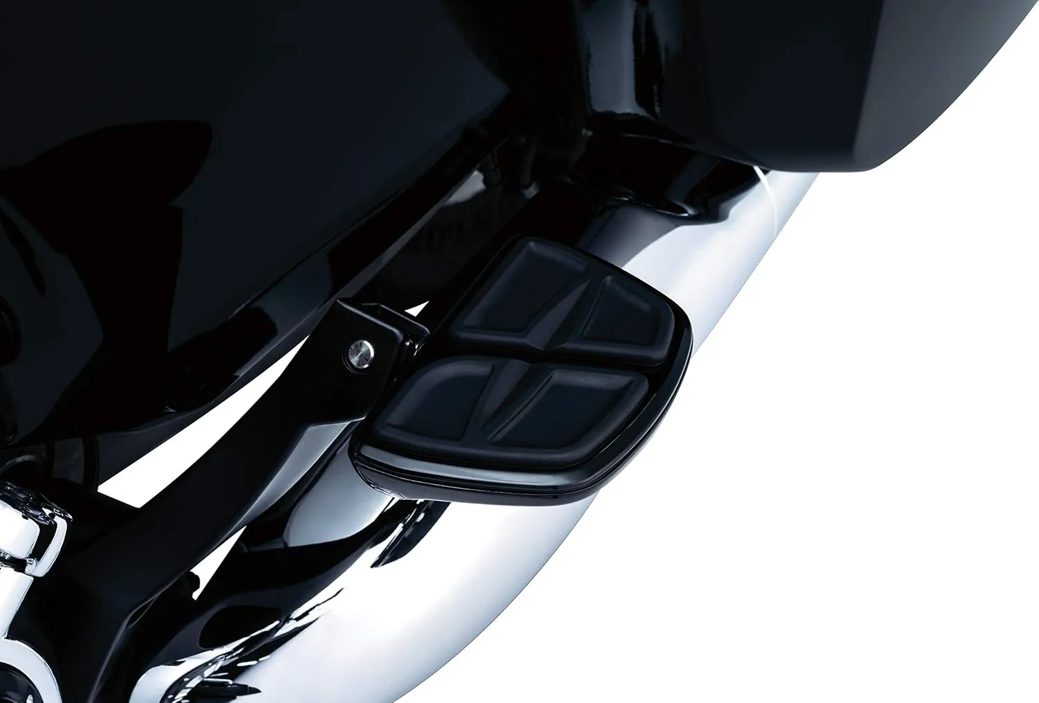 Kuryakyn 7612 Motorcycle Accessory: Kinetic Mini Board Floorboards with Male Mount Adapters, Gloss Black, 1 Pair