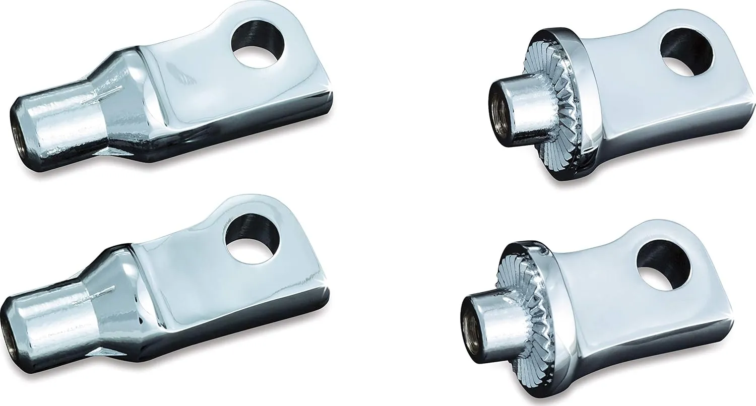 Kuryakyn 8884 Splined Male Mount Peg Adapters for Front Footpegs and Floorboards: 2010-19 Harley-Davidson XL Motorcycles, Chrome, 1 Pair