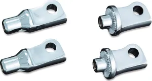 Kuryakyn 8884 Splined Male Mount Peg Adapters for Front Footpegs and Floorboards: 2010-19 Harley-Davidson XL Motorcycles, Chrome, 1 Pair