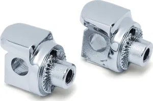 Kuryakyn Non-Pivoting Splined Adapter for H-D, Chrome