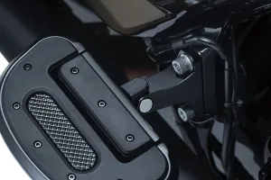 Kuryakyn Non-Pivoting Splined Adapter for H-D, Satin Black