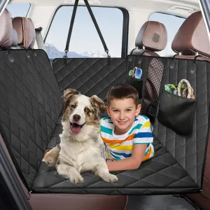 Kytely Back Seat Extender for Dogs,Hard Bottom Dog Car Seat Cover for Back Seat Support 400lb, Waterproof Dog Car Hammock Travel Bed for Car SUV Truck