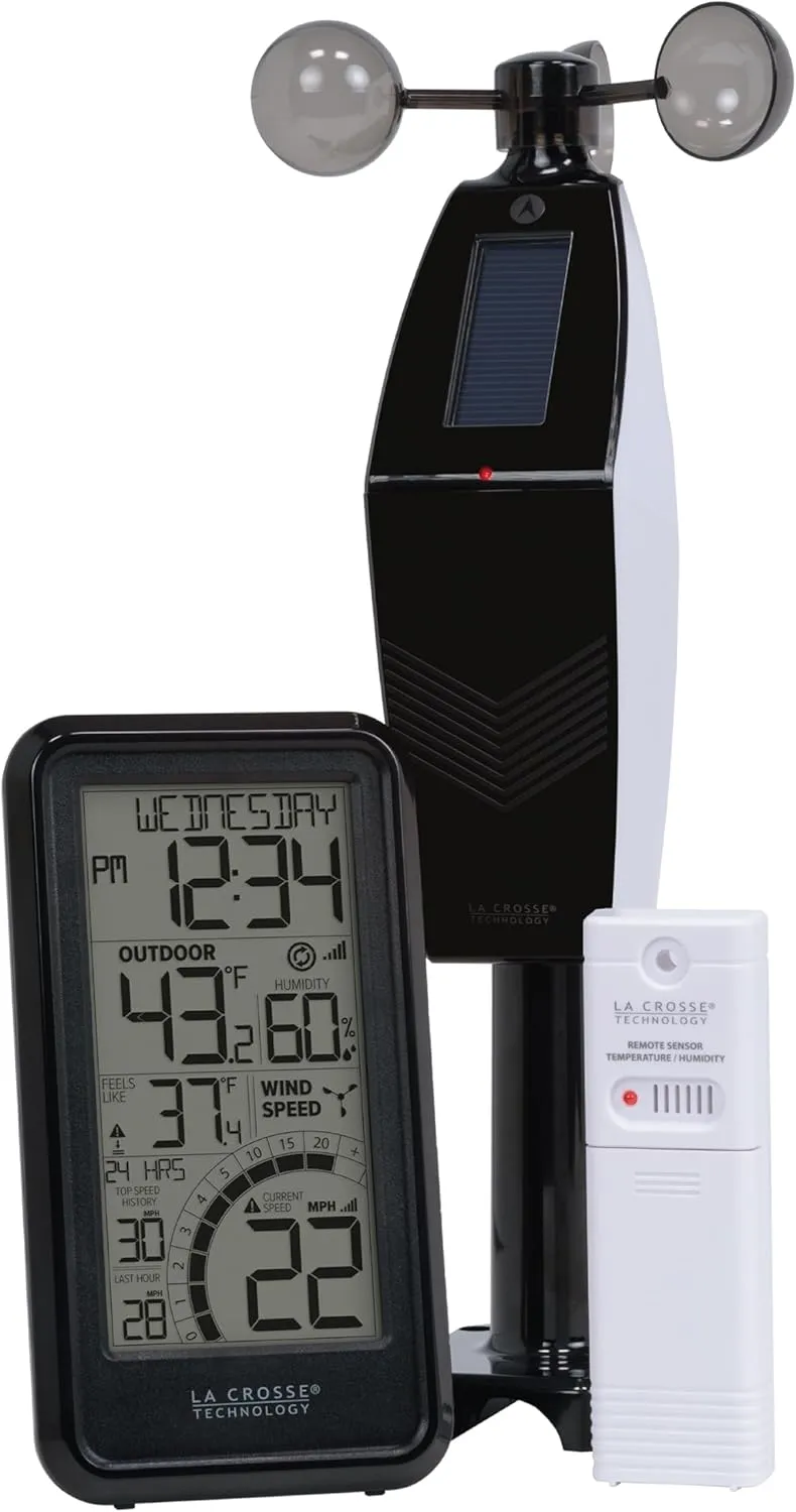 La Crosse Technology 327-1418BW Monochromatic Digital Wind Speed Station