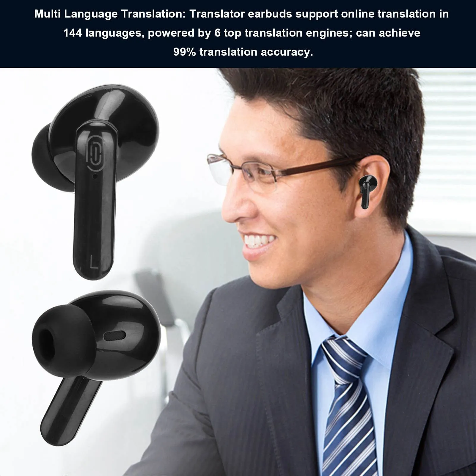 Language Translator Earbuds for 144 Languages