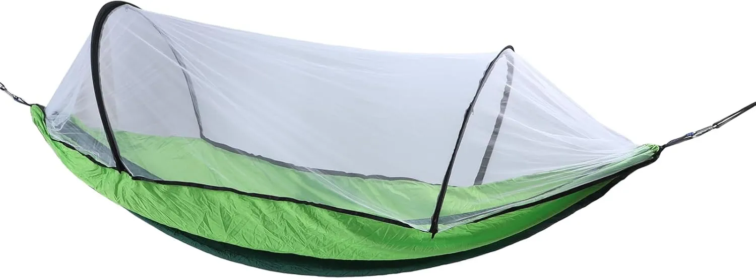 Large Camping Hammock, Portable Tree Hammock, Easy to Set Up, Strong Bearing Capacity for Outdoor (Dark Green and Fruit Green)