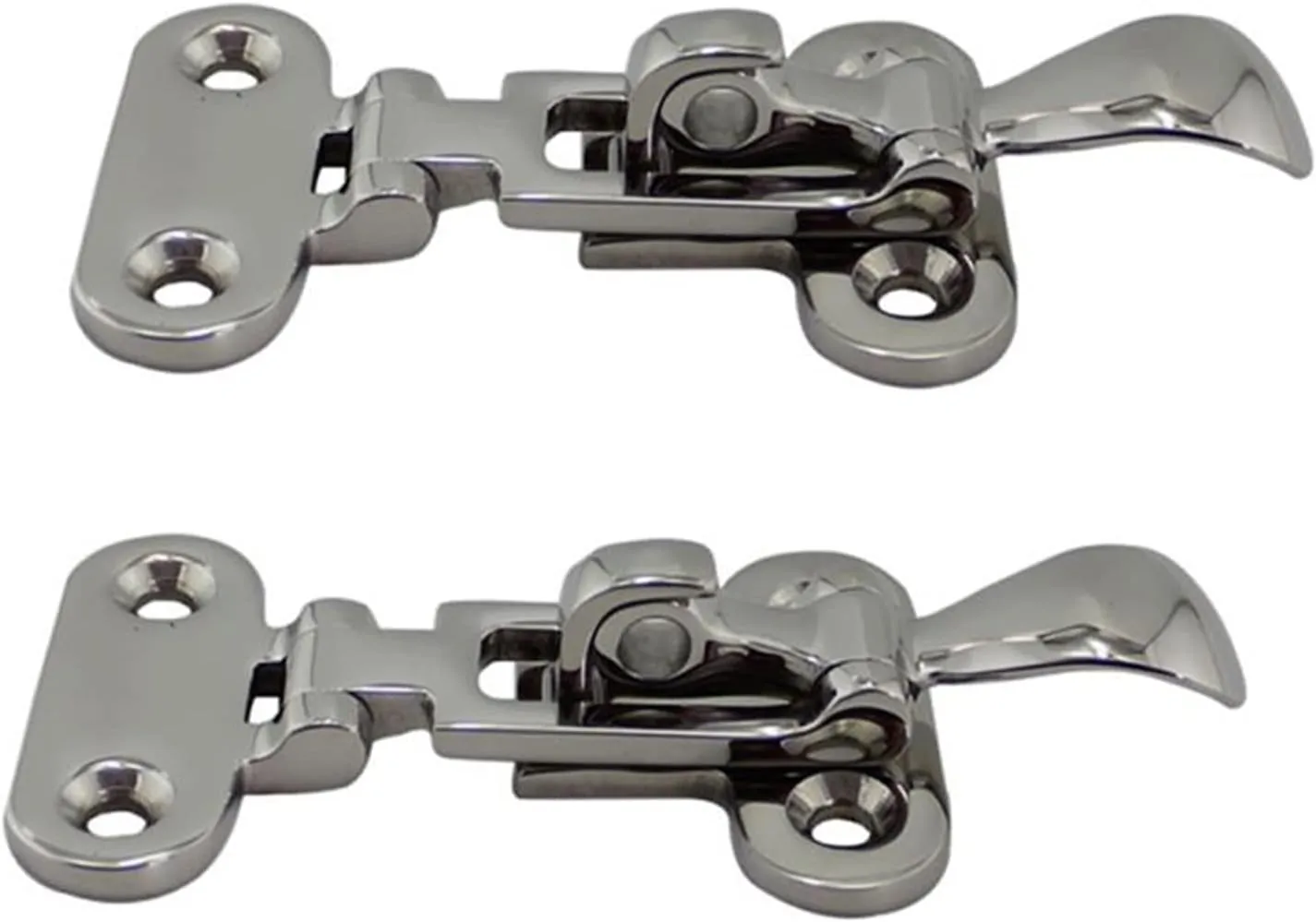 Latch Lock Marine Boat Deck Lock Hasp Stainless Steel Lockable Hold Down Clamp Anti-Rattle Latch Fastener Boat Yacht Accessory
