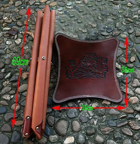 Leather Folding Stool MSI0627