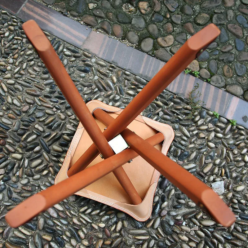 Leather Folding Stool MSI0627