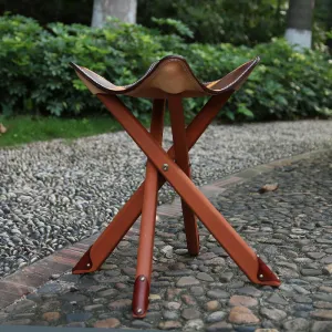 Leather Folding Stool MSI0627