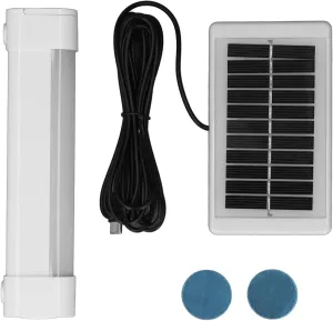 LED Camping Tube Light with Solar Panel Waterproof Solar USB Rechargeable Camping Emergency Lamp LED Solar Camping Tube Light for Outdoor