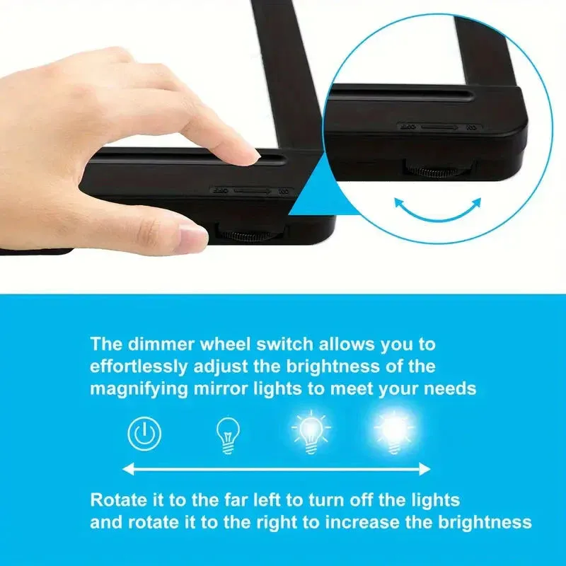 LED Magnifying Glass with Stand - 5x Zoom, USB Rechargeable Reading Aid