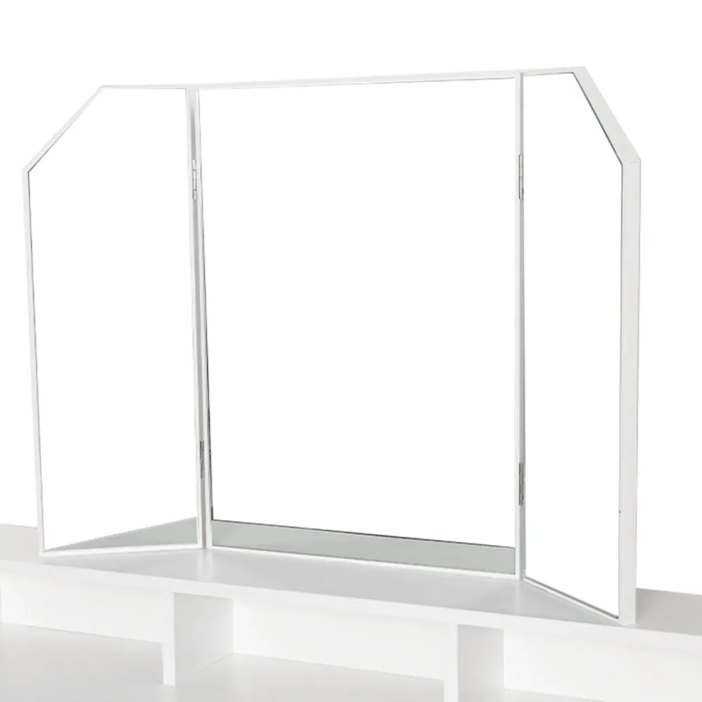 Levede Dressing Table Stool Foldable Mirror Jewellery Cabinet Makeup Storage