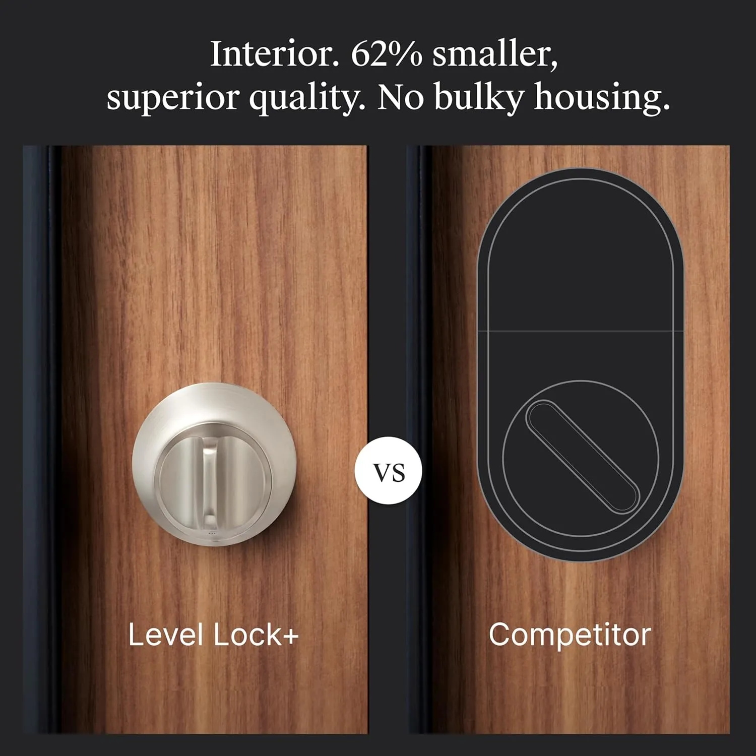 Level Lock  (Matter) Smart Lock - World's Smallest, Most Advanced Matter-Over-Thread Deadbolt Plus Apple Home Key - Keyless and Remote Access via Apple, Alexa, Google Home, SmartThings (Satin Nickel)