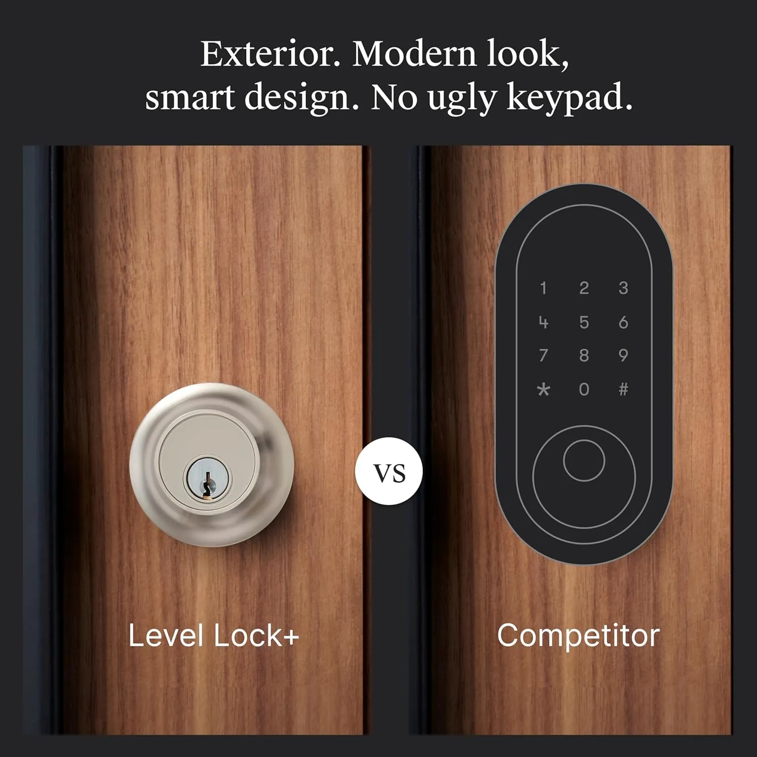 Level Lock  (Matter) Smart Lock - World's Smallest, Most Advanced Matter-Over-Thread Deadbolt Plus Apple Home Key - Keyless and Remote Access via Apple, Alexa, Google Home, SmartThings (Satin Nickel)