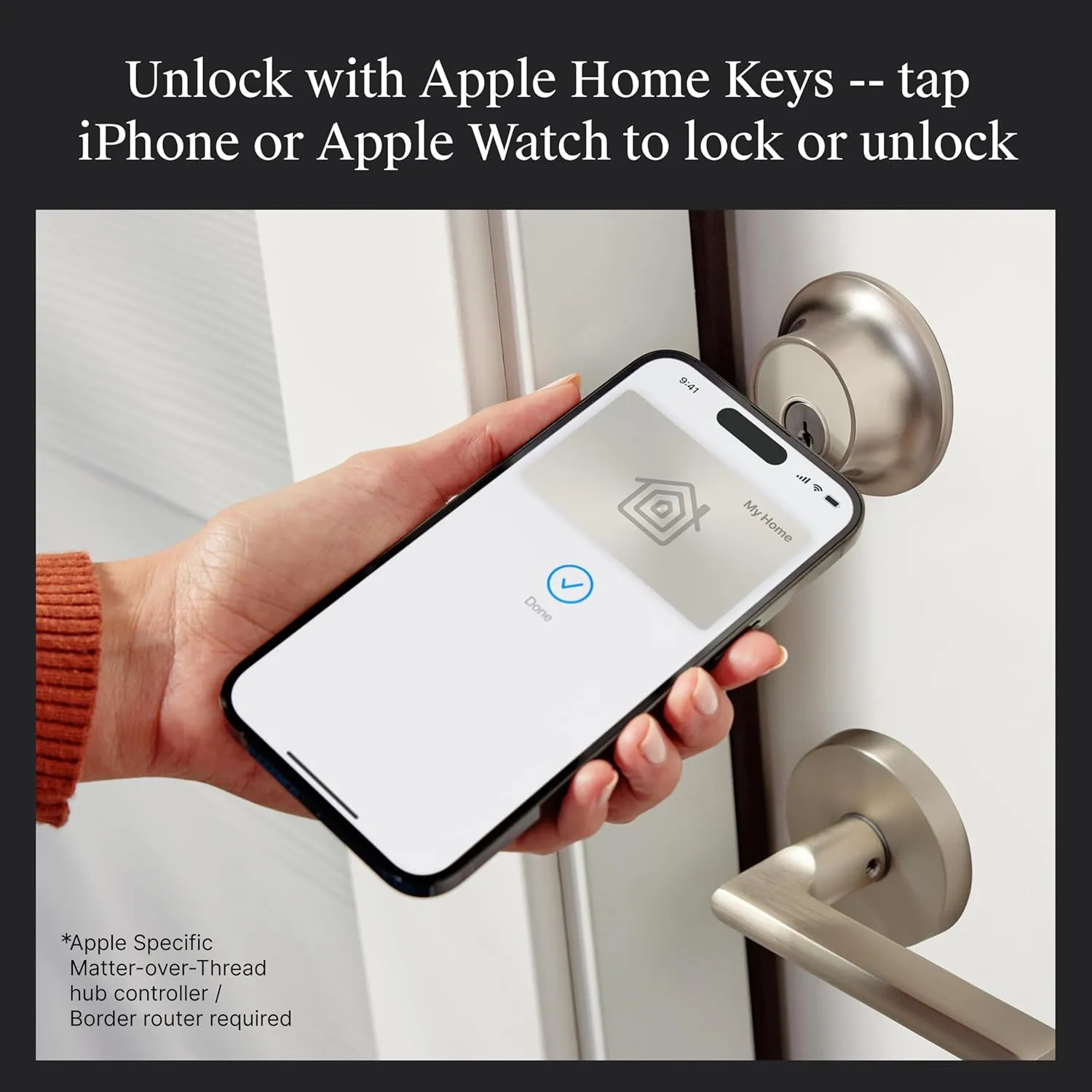 Level Lock  (Matter) Smart Lock - World's Smallest, Most Advanced Matter-Over-Thread Deadbolt Plus Apple Home Key - Keyless and Remote Access via Apple, Alexa, Google Home, SmartThings (Satin Nickel)