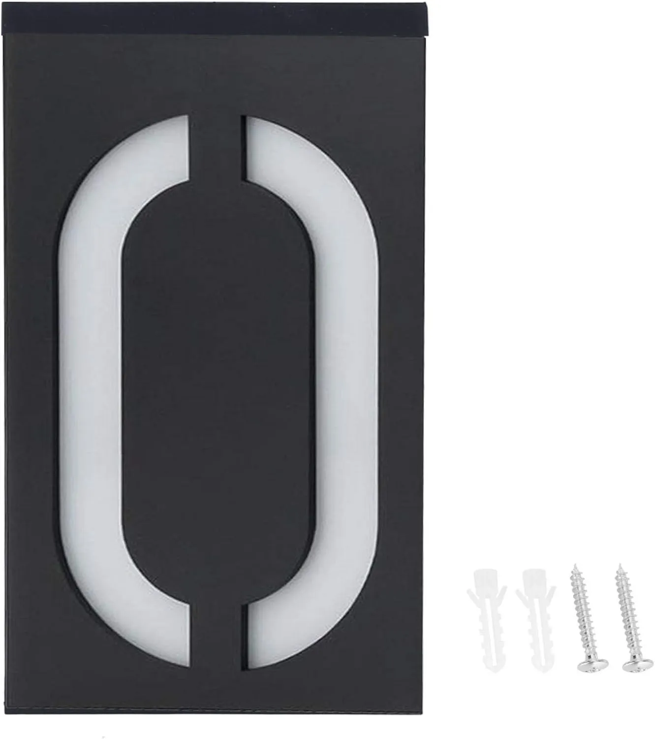 Light Up Alphabet Letters, Solar Powered with 6 Led Lights Number Lights Sign, Easy To Install(Number 0)