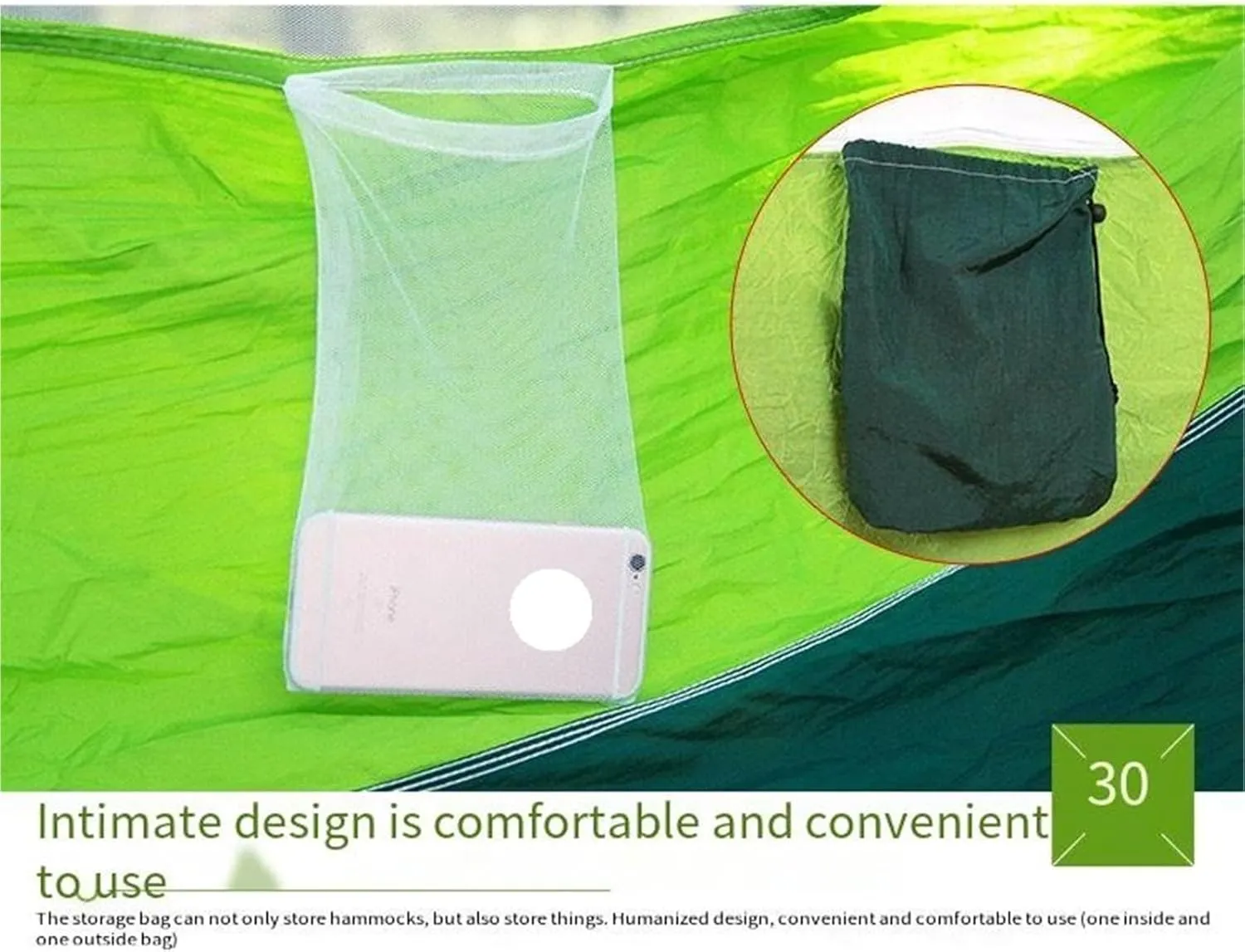 Lightweight Double Camping Hammock with Mosquito Net - Outdoor Portable Nylon Hanging Tent for Two(Red Black)