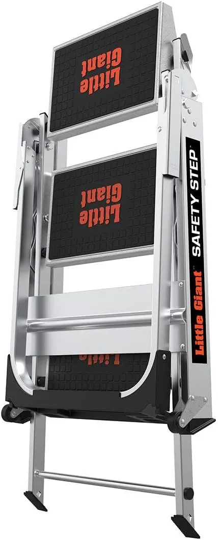 Little Giant Ladders, Safety Step, 3-Step, 3 Foot, Step Stool, Aluminum, Type 1A, 300 lbs Weight Rating, (10310BA)