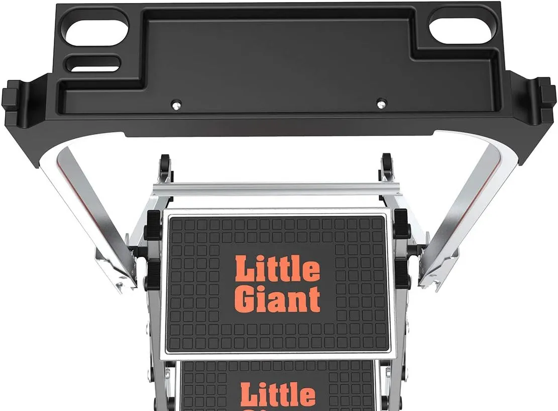 Little Giant Ladders, Safety Step, 3-Step, 3 Foot, Step Stool, Aluminum, Type 1A, 300 lbs Weight Rating, (10310BA)