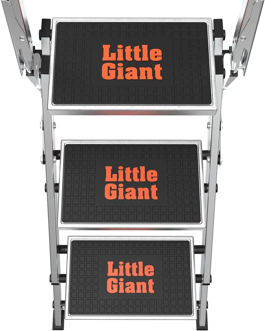 Little Giant Ladders, Safety Step, 3-Step, 3 Foot, Step Stool, Aluminum, Type 1A, 300 lbs Weight Rating, (10310BA)