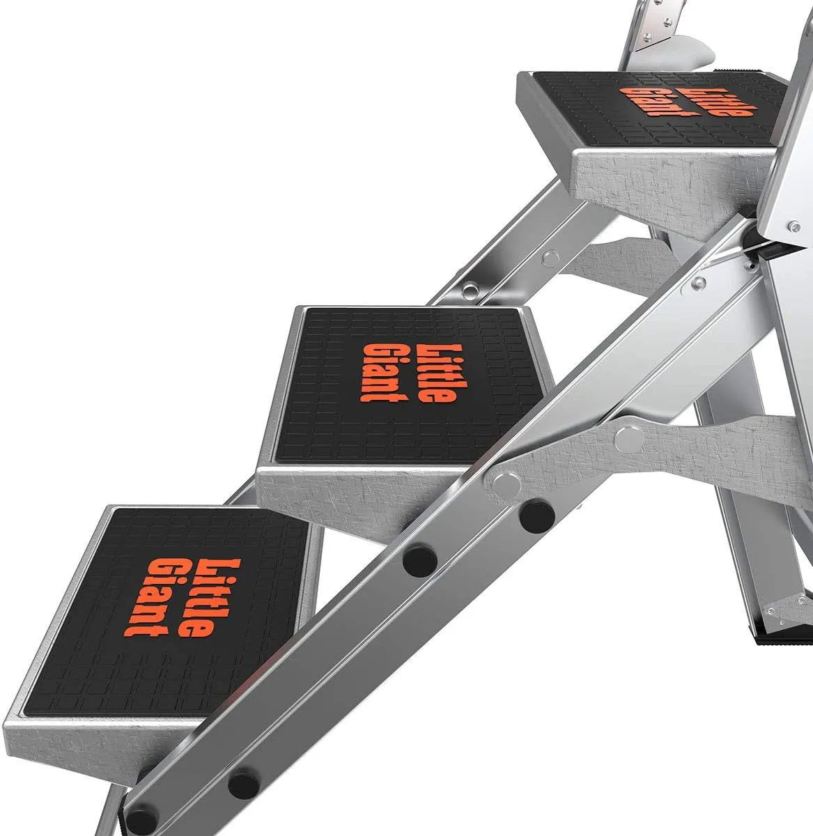 Little Giant Ladders, Safety Step, 3-Step, 3 Foot, Step Stool, Aluminum, Type 1A, 300 lbs Weight Rating, (10310BA)