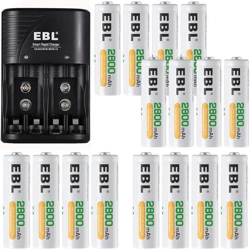 Lot AA AAA Rechargeable Batteries 2800mah 1100mAh 800mAh w/ AC Charger