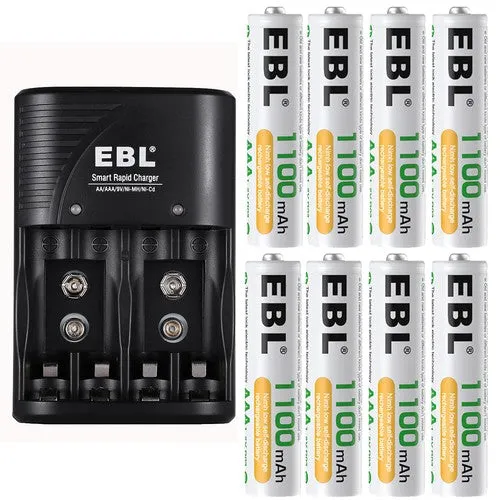 Lot AA AAA Rechargeable Batteries 2800mah 1100mAh 800mAh w/ AC Charger
