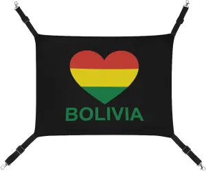 Love Bolivia Cat Hanging Hammock Soft Breathable Pet Cage Dog Hammock with Adjustable Straps and Metal Hooks