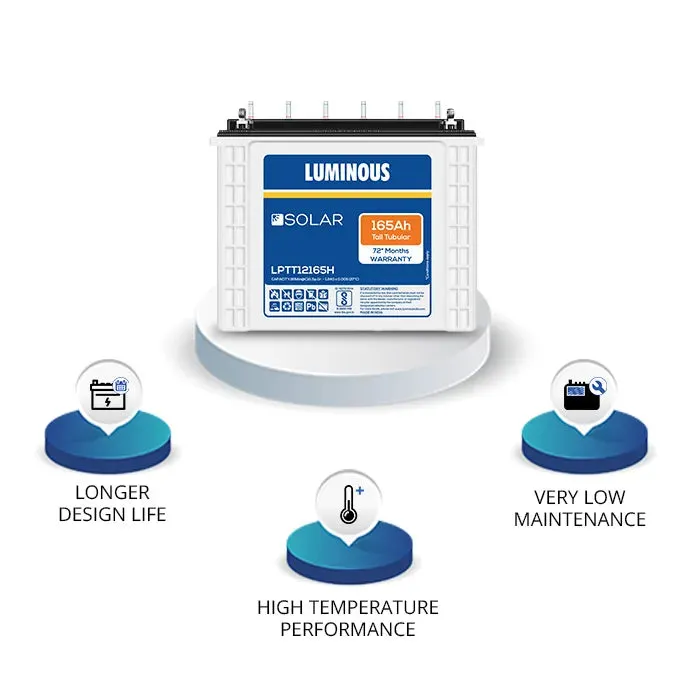 Luminous solar battery 180 ah lptt12180l