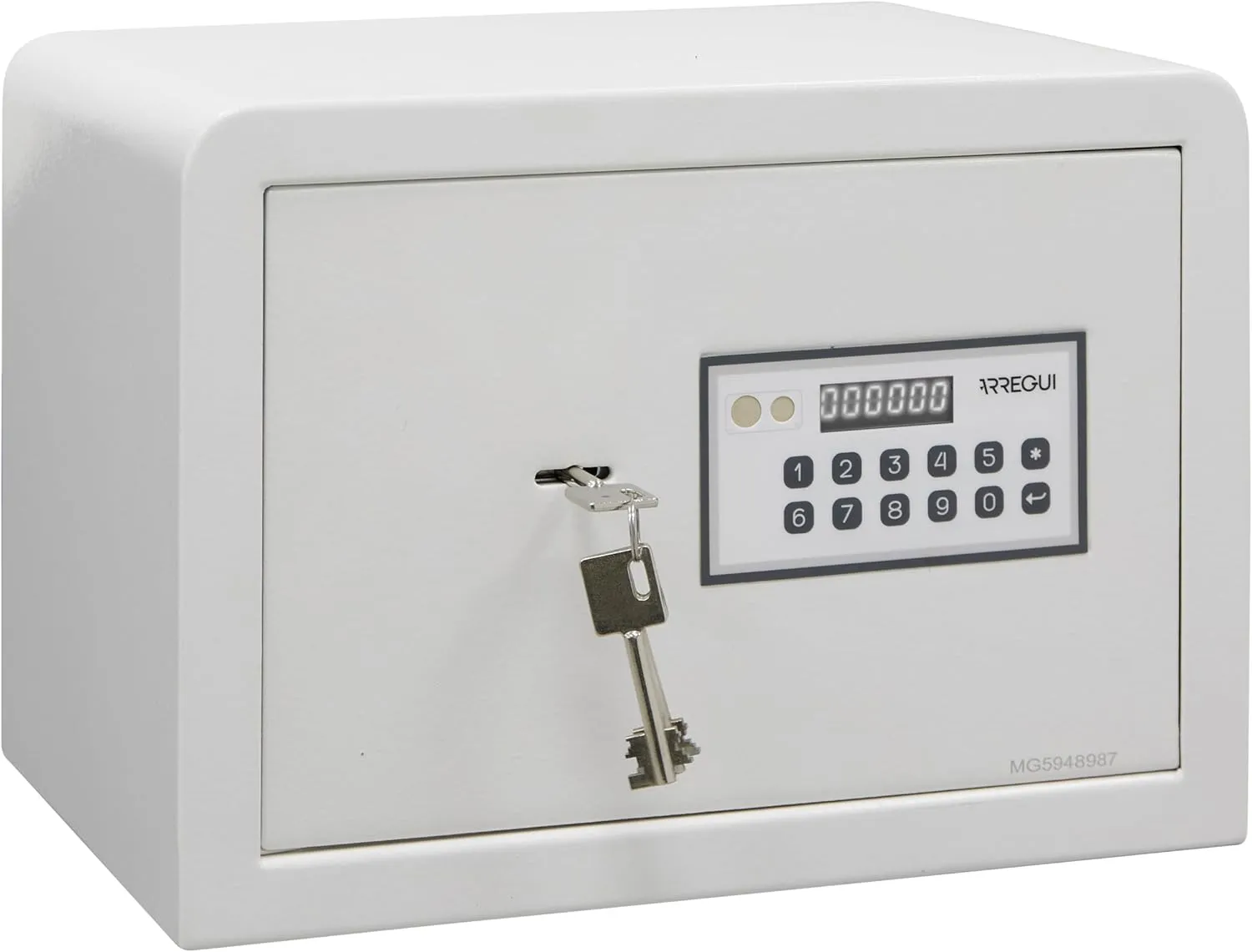 Magna 590020 Furniture Safe with 2 Factor Security Lock: Combination Code   Key | Safe Safe with Double Bolt Locking | Small Safe for Home, Office or Commercial | 25 x 35 x 25 cm | 16 L