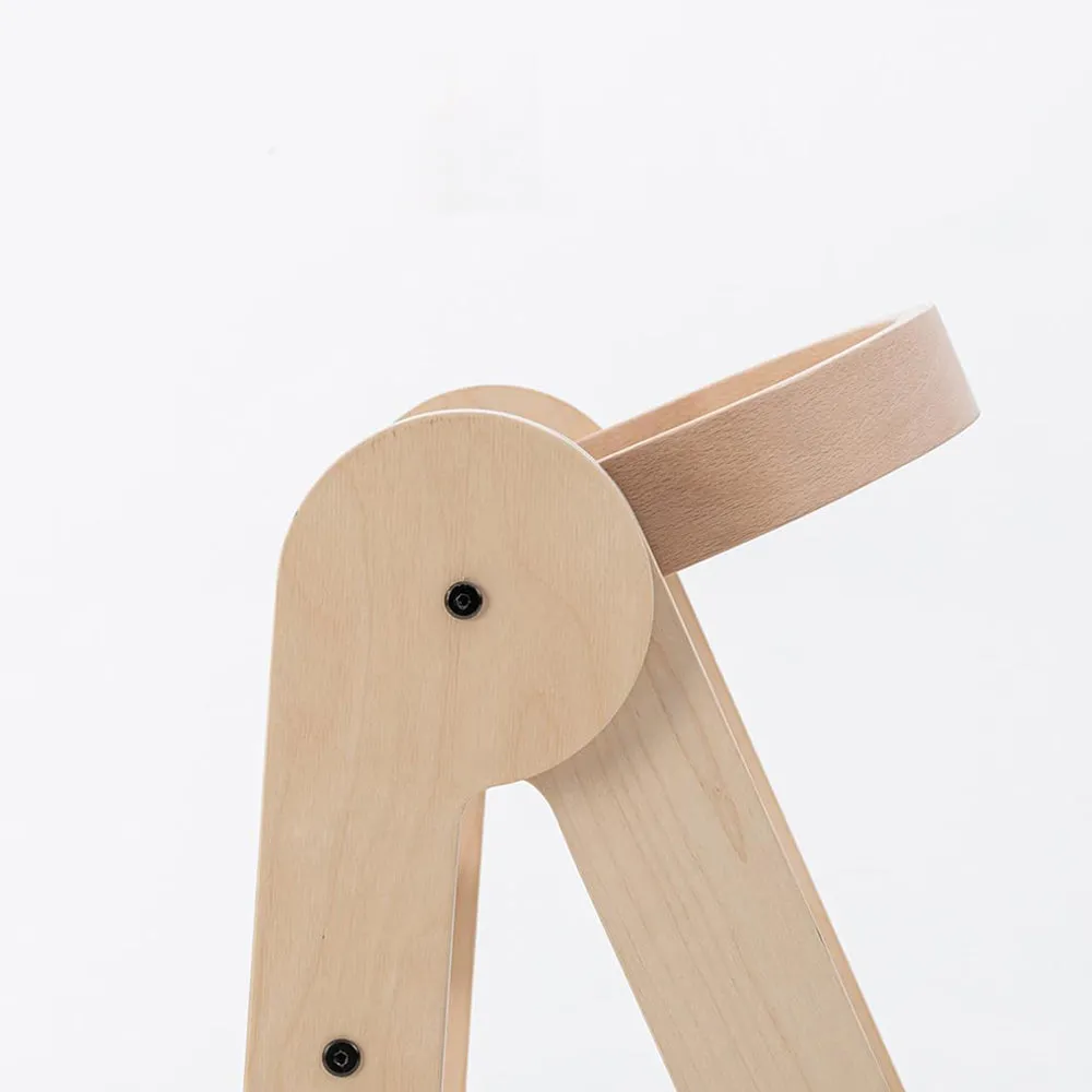 MamaToyz Folding Learning Tower Natural Beech Wood Montessori Child Safety Platform