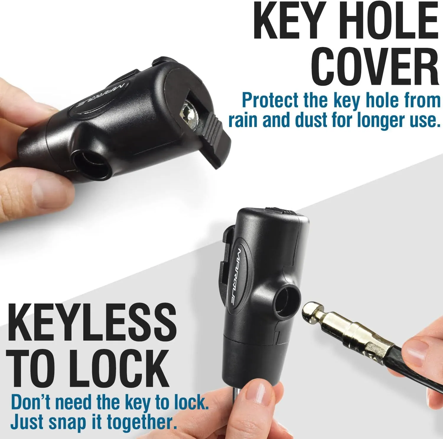 MARQUE Bike Lock with Key – 3/8” (4Ft, 7Ft, 15Ft, 25Ft) Straight Cable Locks with Keys, Anti-Theft Security Cable for Bicycles, Scooters, Kayaks, Paddle Boards, Gates