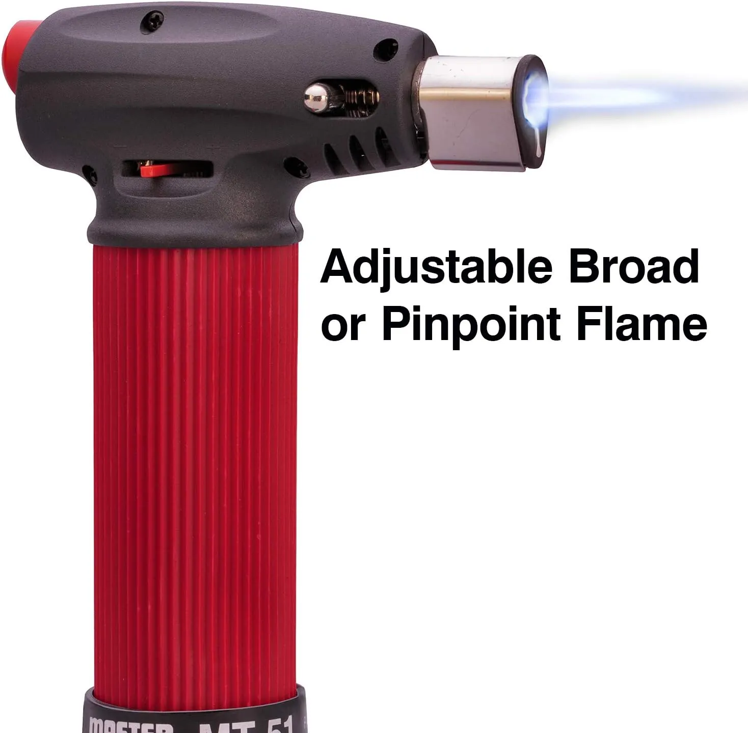Master Appliance MT-51 Professional Butane Torch Lighter, Hand Held Torch Lighter, Adjustable Flame Mini Blow Torch, Refillable with Butane Fuel for Soldering, Electrical Connectors, Kitchen, Cooking