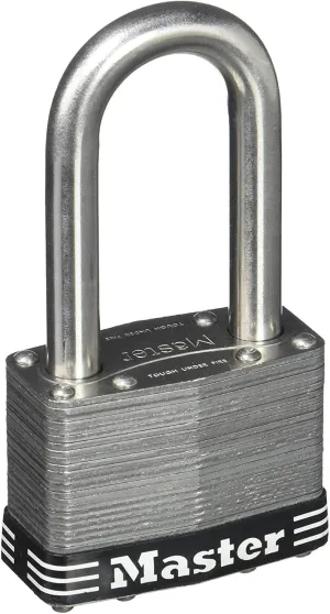 Master Lock 15SSTLJ Stainless Steel Outdoor Padlock with Key, 2 Pack Keyed-Alike, Gray