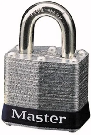 Master Lock 3BLK No. 3 Safety Lockout Padlock, Steel Body, Black Bumper