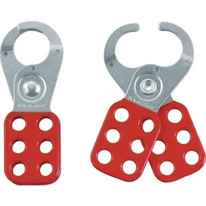 Master Lock 420 Safety Hasp Steel 25mm Jaws Red Vinyl