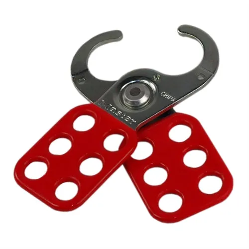 Master Lock 420 Safety Hasp Steel 25mm Jaws Red Vinyl