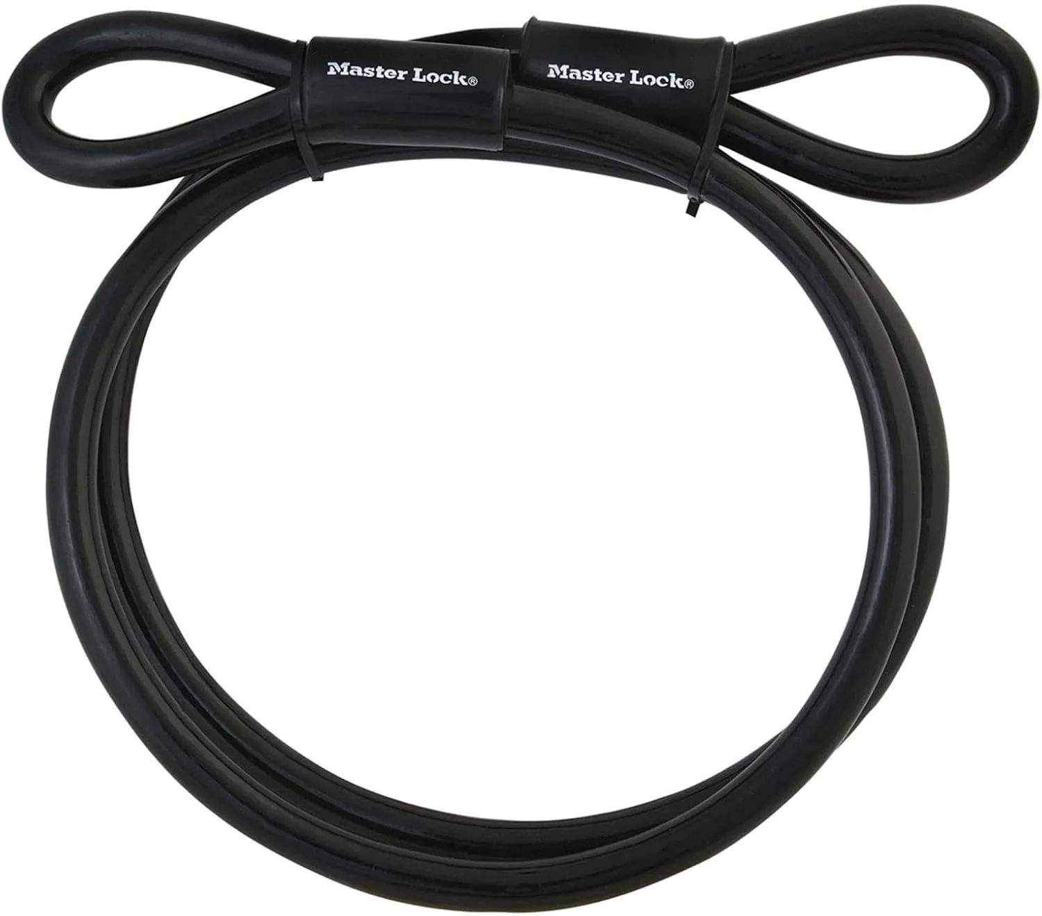 Master Lock 72DPF Steel Cable with Looped Ends, 15 ft. Long, 1 Pack, Black