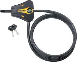 Master Lock 8419DPF Python Cable Lock with Key, 1 Pack, Black and Yellow, 6' x 5/16" diameter