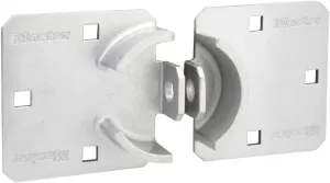 Master Lock Chrome Hasp Lock, Heavy Duty Hidden Shackle Lock and Hasp, Solid Steel Lock for Trucks, Trailers, or Vans, 9 Inches Wide, 770