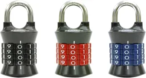 Master Lock Locker Lock Set Your Own Combination Padlock, 3 Pack, Colors May Vary, 1535EC3