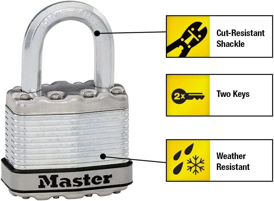 Master Lock M1XD Magnum Heavy Duty Padlock with Key, 1 Pack, Steel