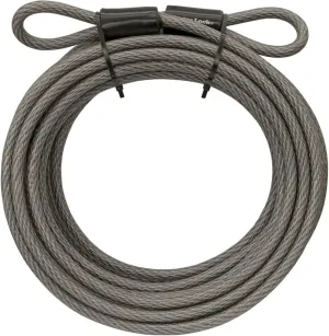 Master Lock Steel Bike Lock Cable, 30 ft. Long x 3/8 in. Diameter Vinyl Coated Cable with Looped Ends, 70DCC,Gray