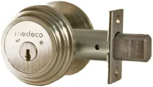 Medeco 11TR50319 Maxum Residential Single Cylinder Deadbolt, Satin Nickel, High Security Restricted M3 Keyway, Keyed Different