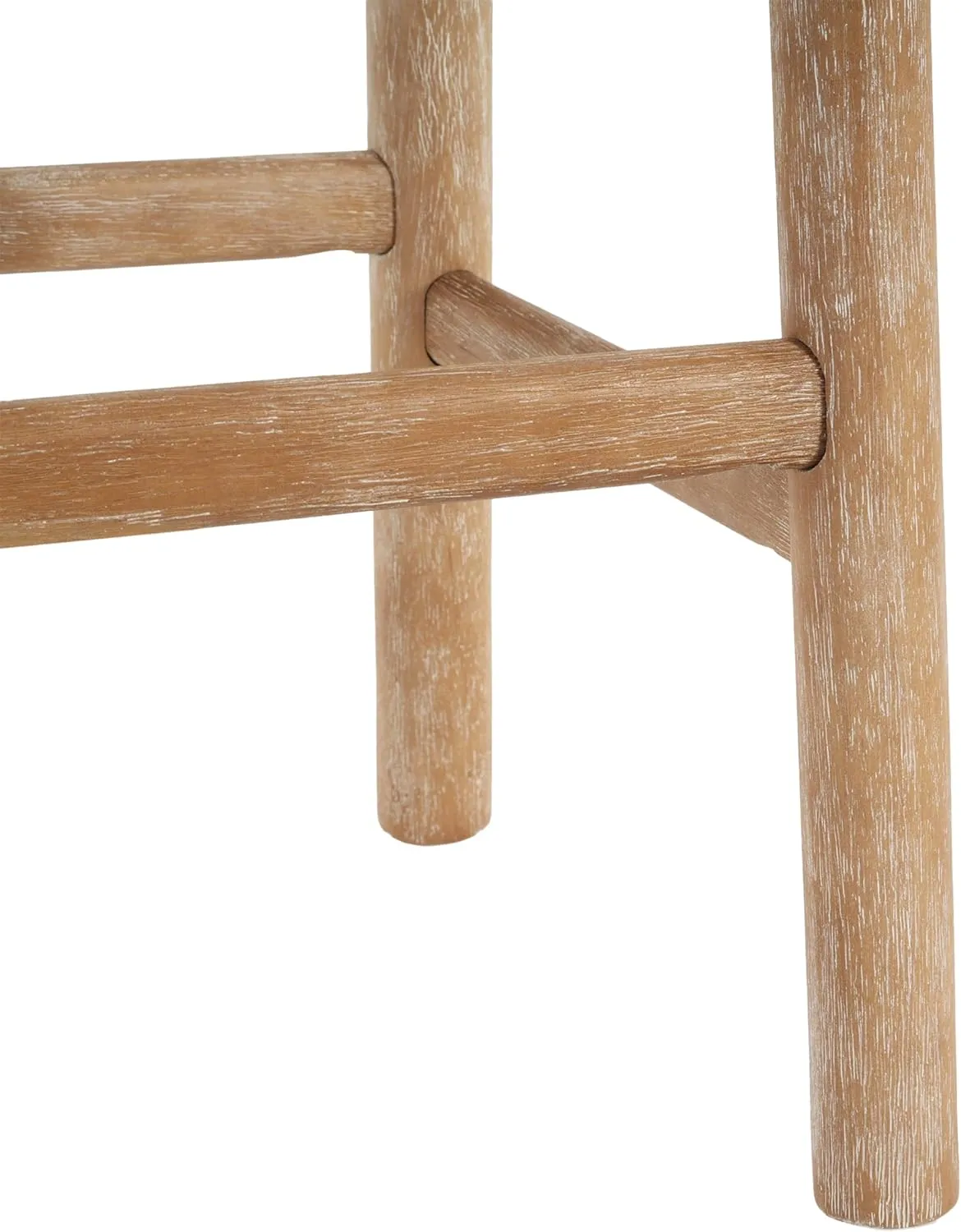Merax 27.36" Seat Height Natural Rubber Wooden Frame Bar Stool Set of 2 for Kitchen Island, Upholstered Stool Chair for Kitchen, Dining, Small Spaces, Home Bars, Natural Beige